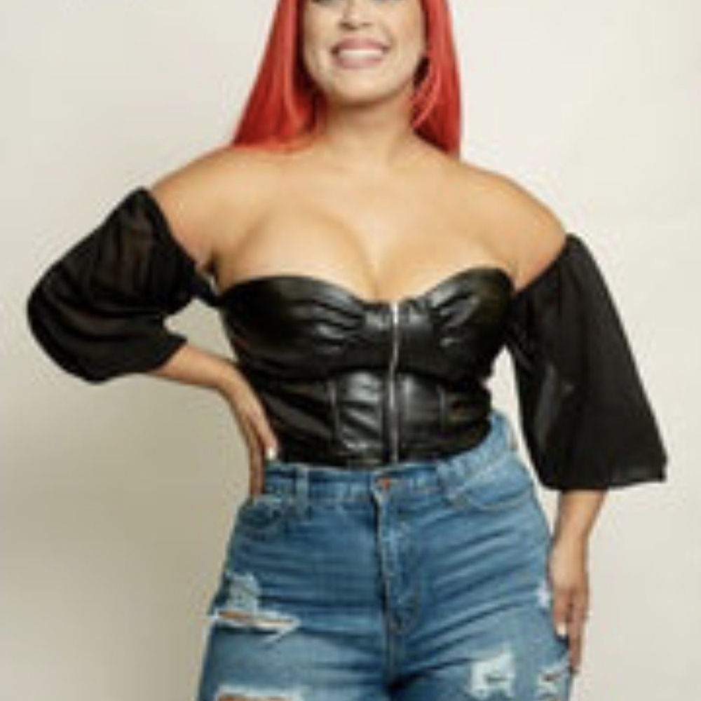 Black Off-Shoulder Women's Top